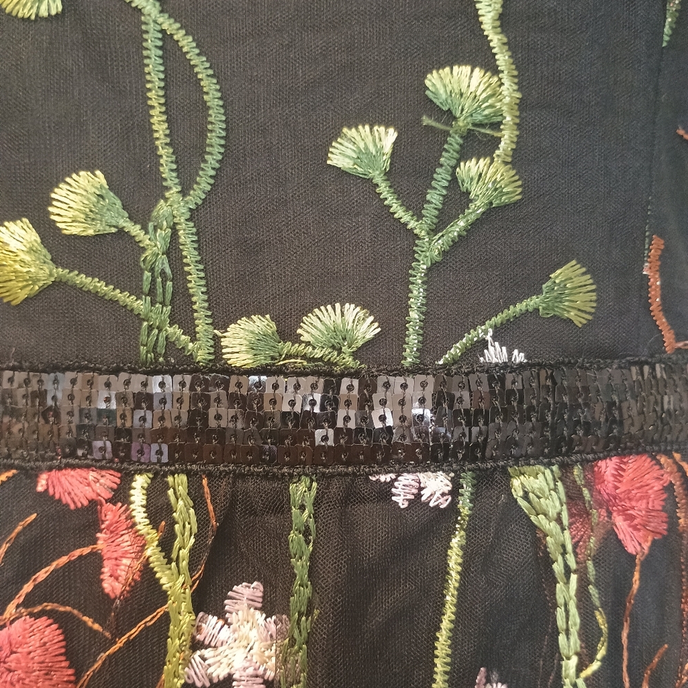 NWT JJS House Floral Embroidery Cocktail Dress Women's Size: L - Picture 14 of 14